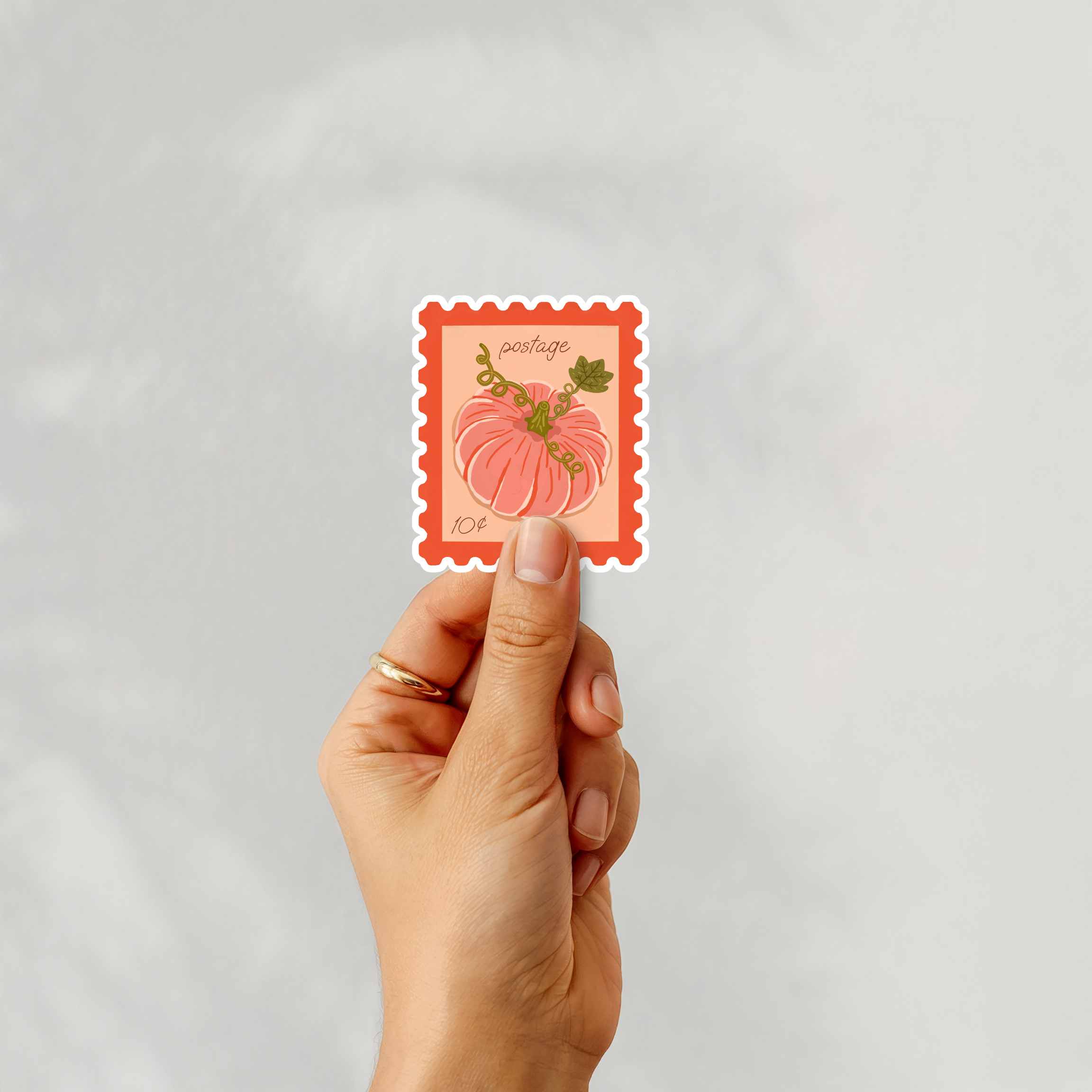 Pumpkin Stamp Sticker